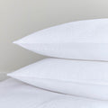 Dusklia - Pair of Mykonos Seersucker Pillowcases - 200 Thread Count - Cotton - White