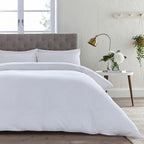 Dusklia - Pair of Mykonos Seersucker Pillowcases - 200 Thread Count - Cotton - White
