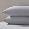Dusklia - Pair of Plain-Dye Classic Pillowcases - 200 Thread Count  - Light Grey