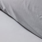 Dusklia - Pair of Plain-Dye Classic Pillowcases - 200 Thread Count  - Light Grey