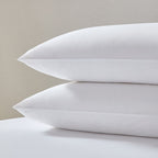 Dusklia - Pair of Plain-Dye Classic Pillowcases - 200 Thread Count  - White