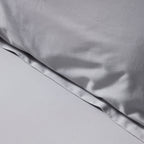 Dusklia - Pair of Plain-Dye Oxford Pillowcases - 200 Thread Count  - Light Grey