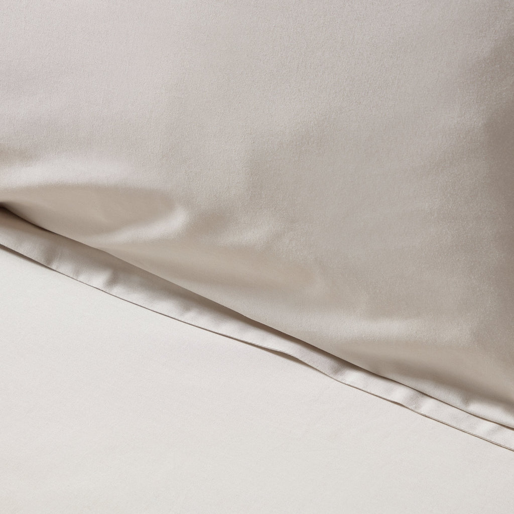 Dusklia - Pair of Plain-Dye Oxford Pillowcases - 200 Thread Count  - Natural