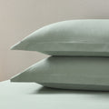 Dusklia - Pair of Plain-Dye Oxford Pillowcases - 200 Thread Count  - Olive