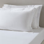 Dusklia - Pair of Plain-Dye Oxford Pillowcases - 200 Thread Count  - White