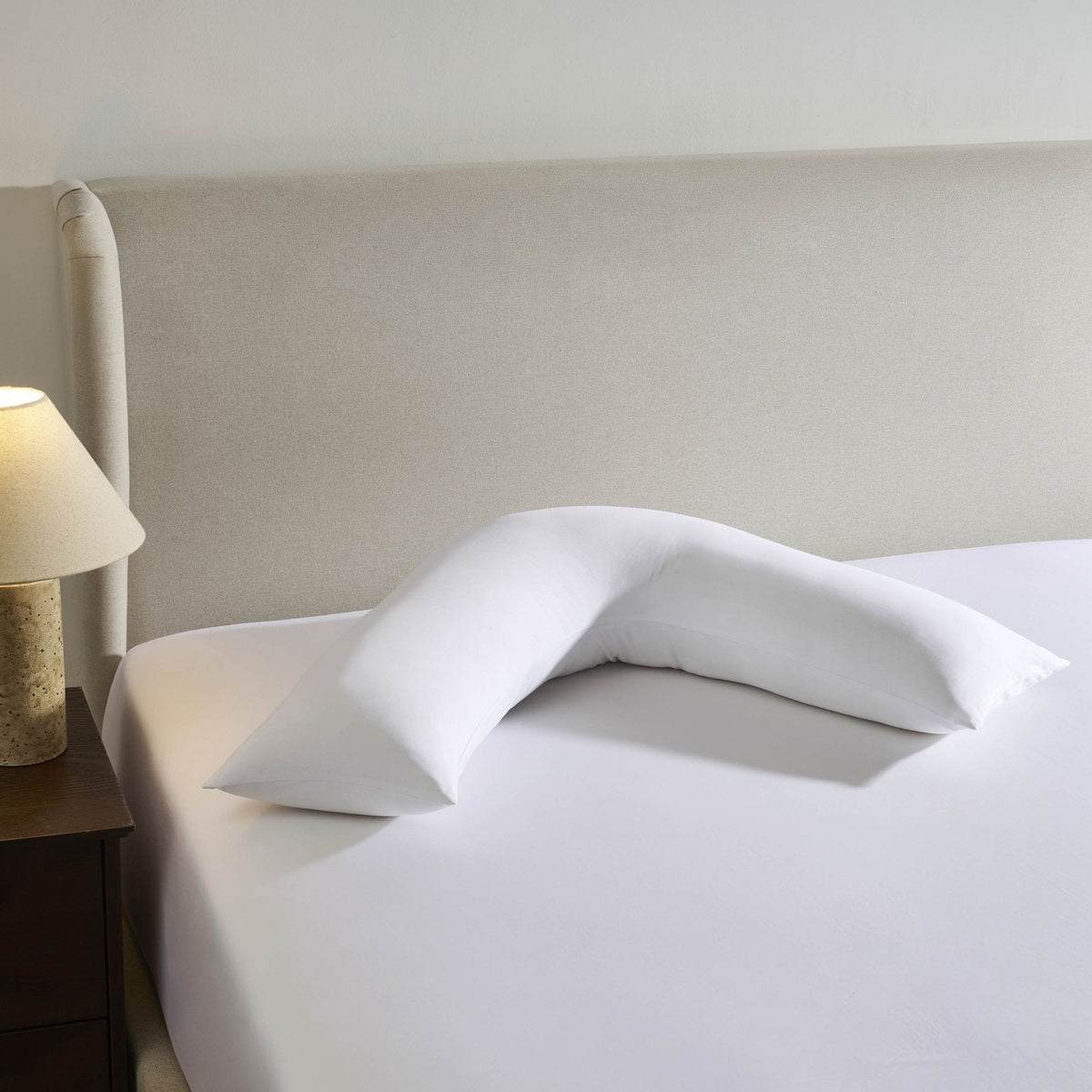 Dusklia - Pair of Pregnancy Pillowcase - White