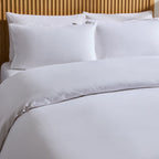 Dusklia - Pair of Linen Cotton Blend Pillowcases - Chalk White