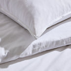 Dusklia - Pair of Linen Cotton Blend Pillowcases - Chalk White