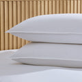Dusklia - Pair of Linen Cotton Blend Pillowcases - Chalk White