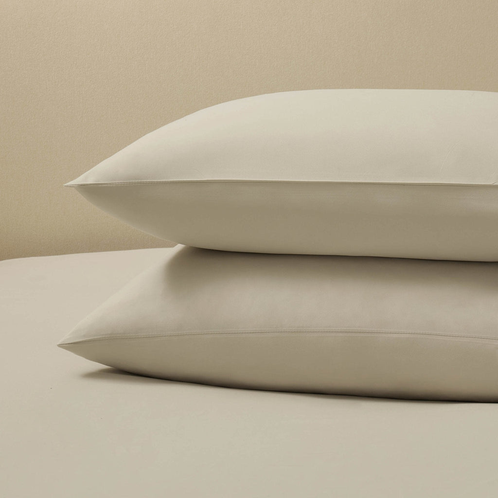 Dusklia - Pair of Soft Touch Microfibre Pillowcases - Stone
