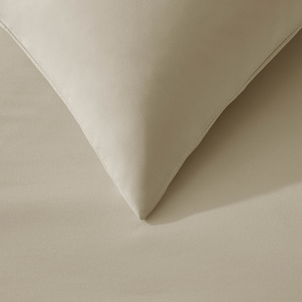 Dusklia - Pair of Soft Touch Microfibre Pillowcases - Stone