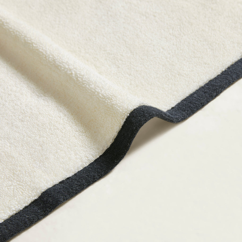 Dusklia - Palma Contrast Edge Towel Collection - Oatmeal