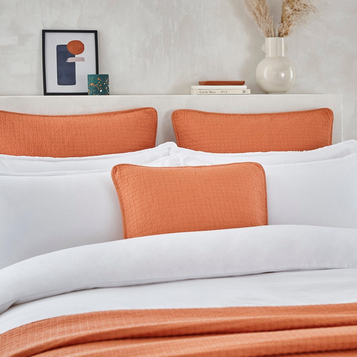 Dusklia - Palma Cushion Cover - Burnt Orange