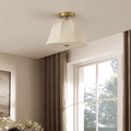 Dusklia - Penn Antique Bronze Linen Blend Ceiling Light - Gold