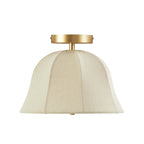 Dusklia - Penn Antique Bronze Linen Blend Ceiling Light - Gold