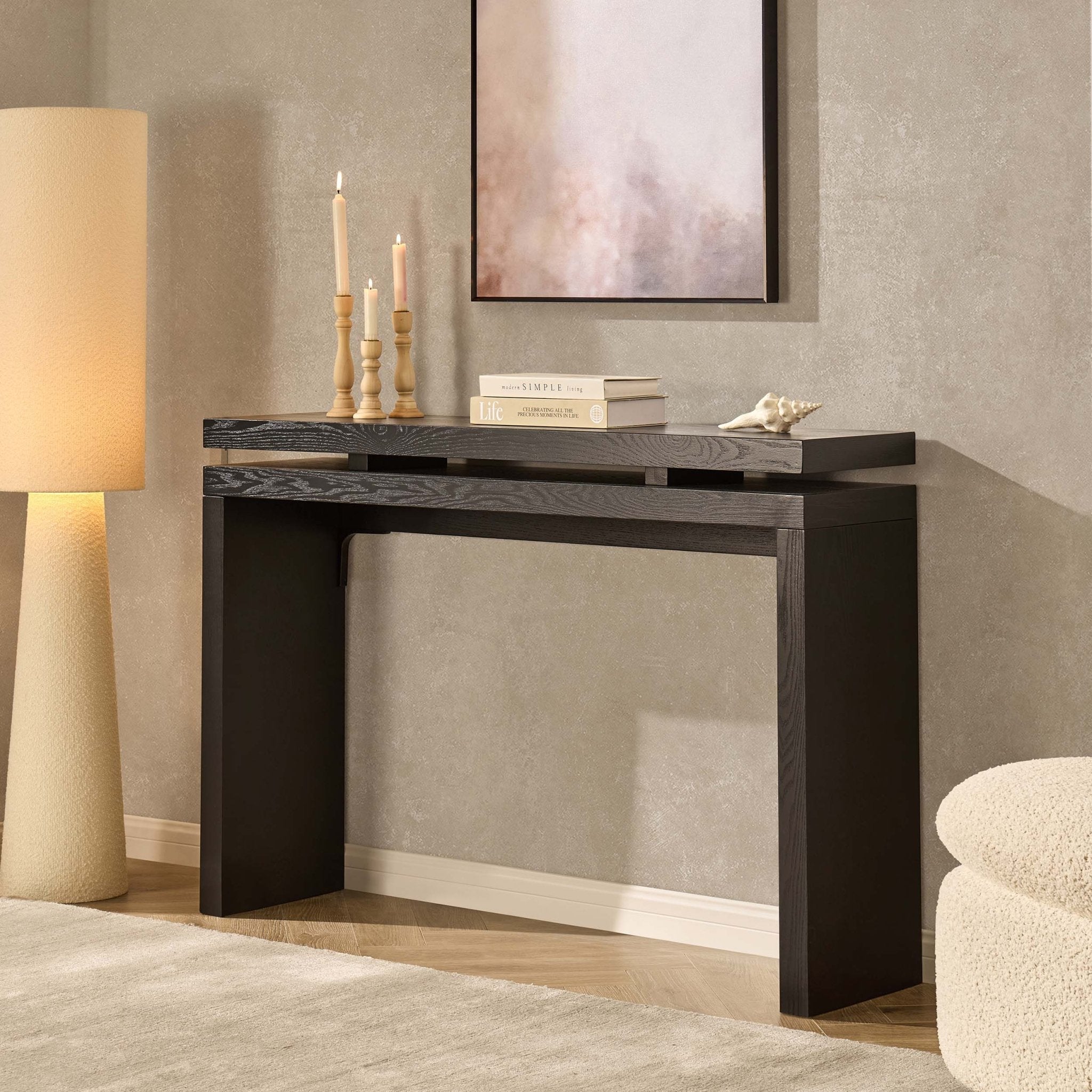 Dusklia - Penny Ash Console Table  - Black