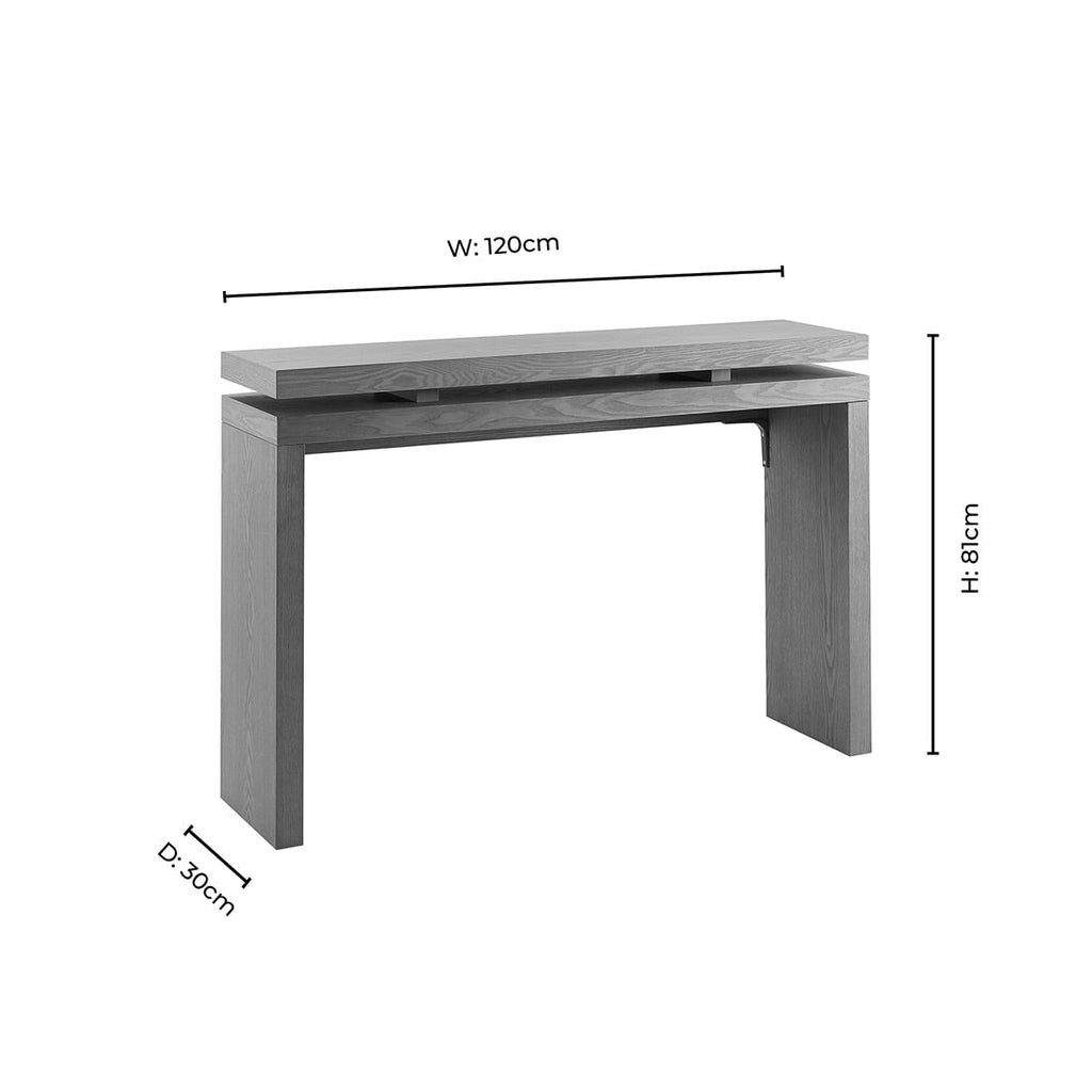 Dusklia - Penny Ash Console Table - Light Wood