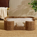 Dusklia - Elio Bone Shaped Striped Pillow Bed - Natural