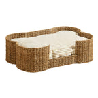 Dusklia - Percy Bone Shaped Seagrass Dog Bed - Natural
