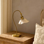 Dusklia - Petal Glass Brass Table Lamp - Brass