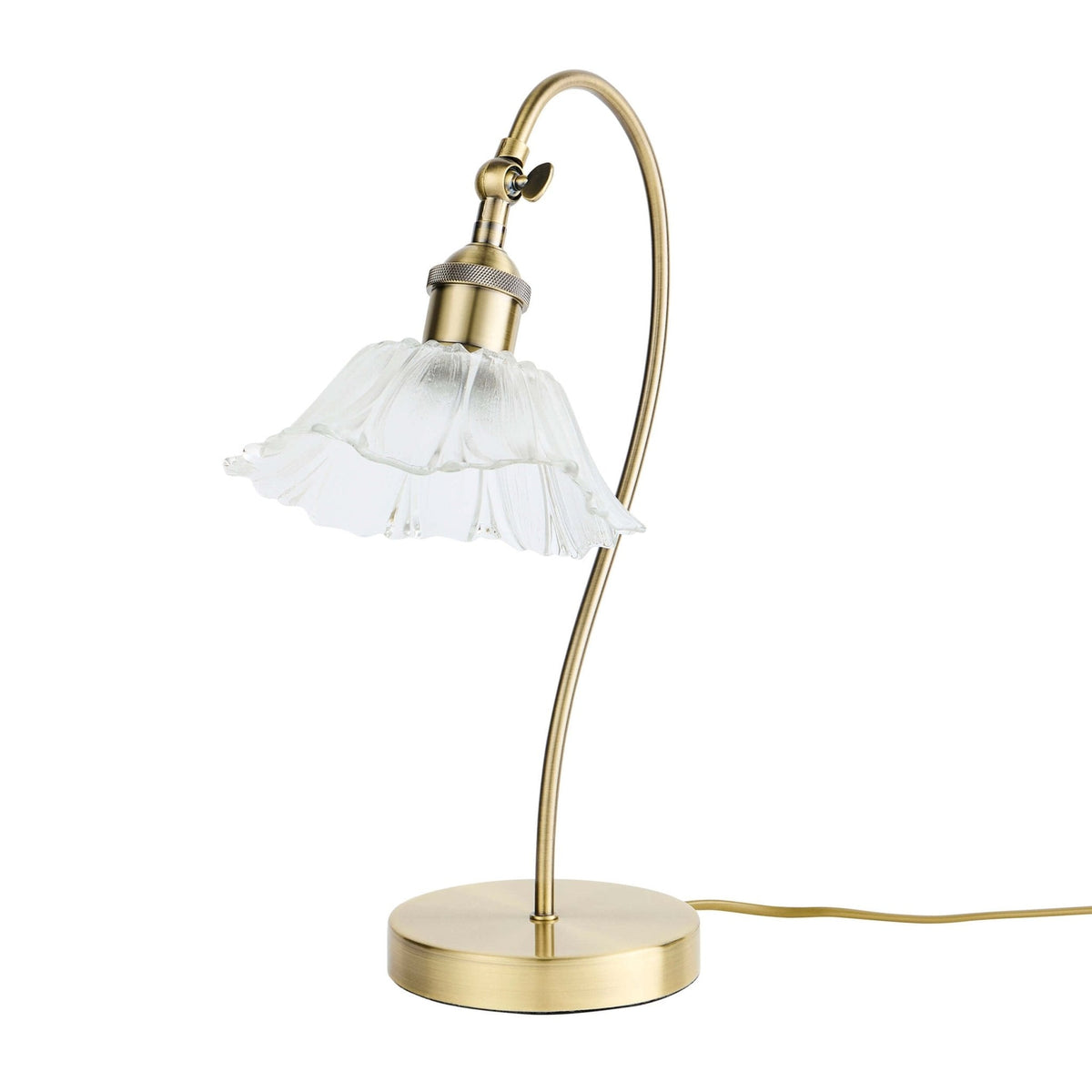 Dusklia - Petal Glass Brass Table Lamp - Brass