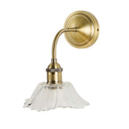 Dusklia - Petal Glass Brass Wall Light - Brass