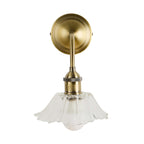 Dusklia - Petal Glass Brass Wall Light - Brass