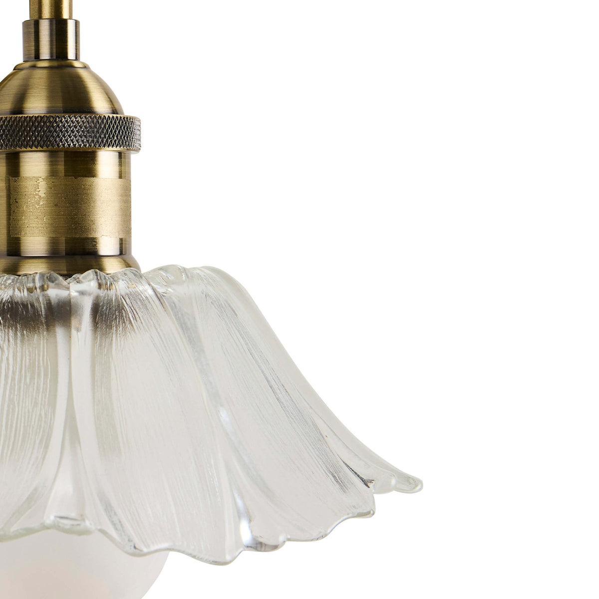 Dusklia - Petal Glass Brass Wall Light - Brass
