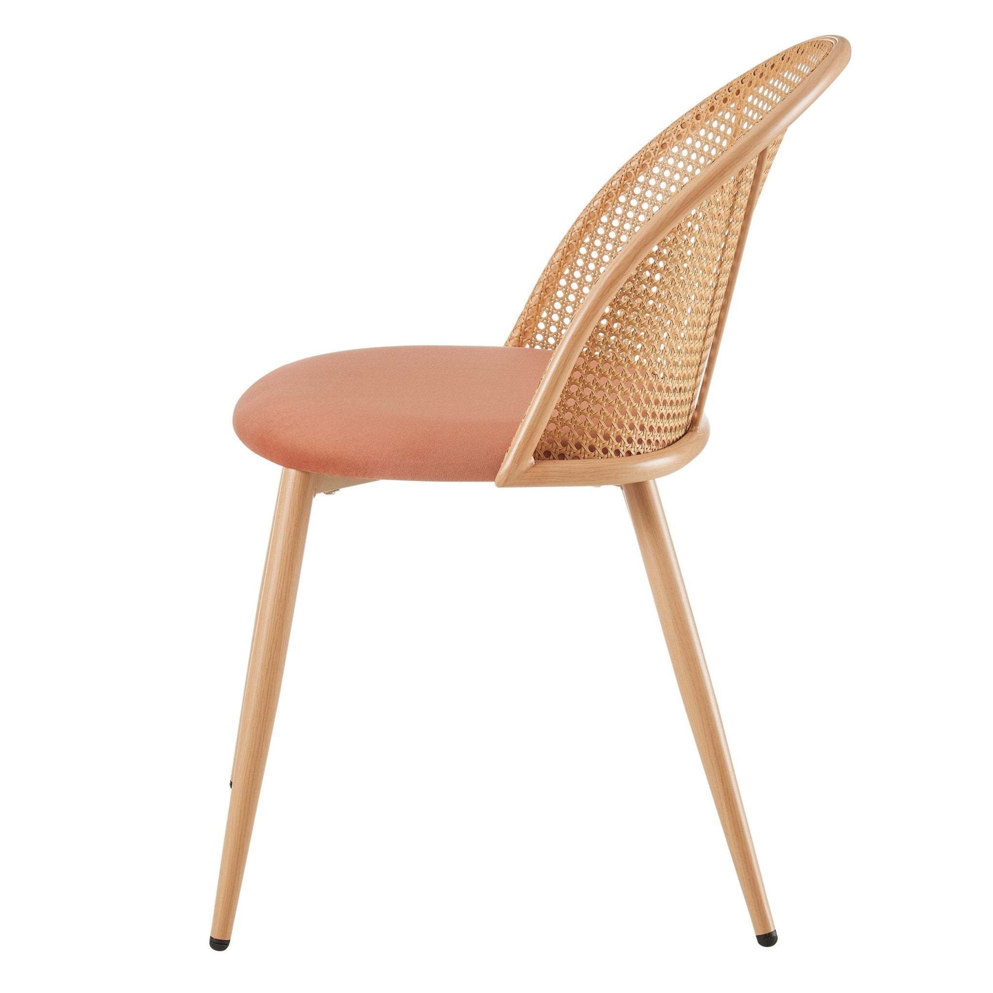 Dusklia - Phoebe Set Of 2 Dining Chairs - Apricot/Natural