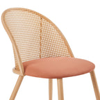 Dusklia - Phoebe Set Of 2 Dining Chairs - Apricot/Natural