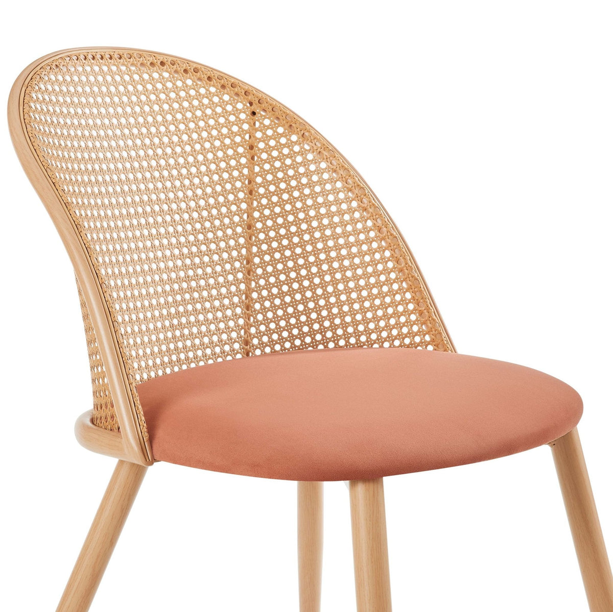 Dusklia - Phoebe Set Of 2 Dining Chairs - Apricot/Natural