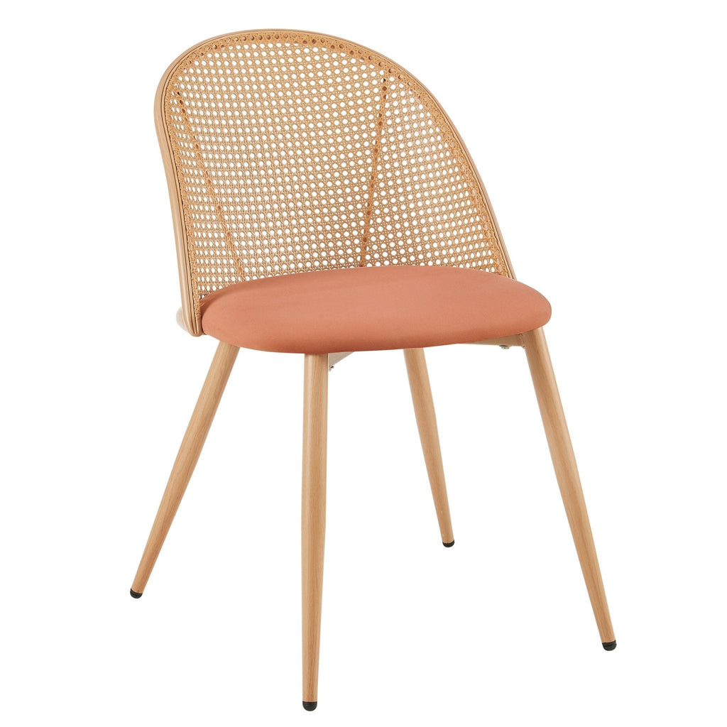 Dusklia - Phoebe Set Of 2 Dining Chairs - Apricot/Natural