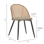 Dusklia - Phoebe Set Of 2 Dining Chairs - Boucle Ivory/Natural