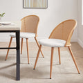 Dusklia - Phoebe Set Of 2 Dining Chairs - Boucle Ivory/Natural