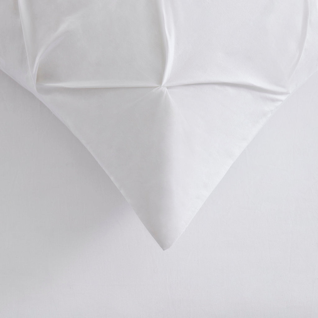 Dusklia - Pintuck 200 Thread Count Duvet Cover & Pillowcase Set - White