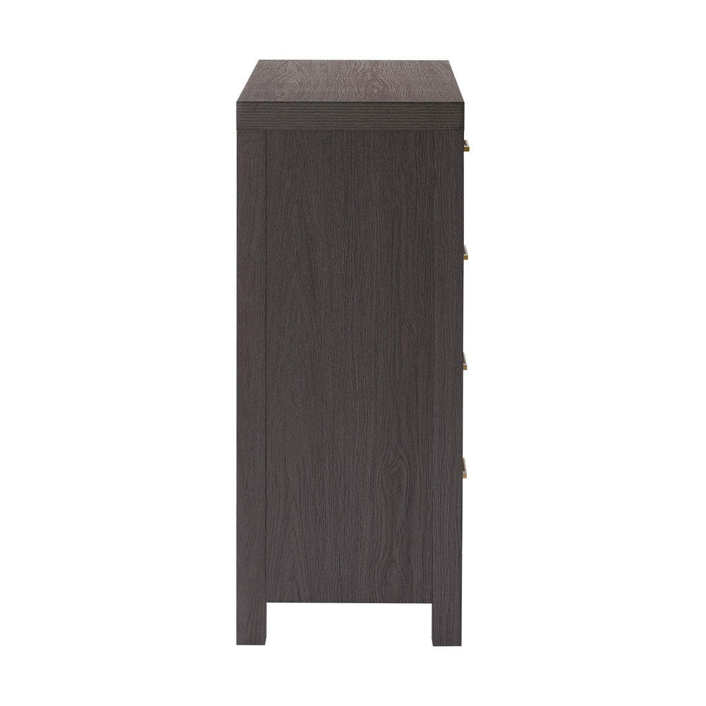 Dusklia - Piper 4 Drawer Chest - Dark Wood