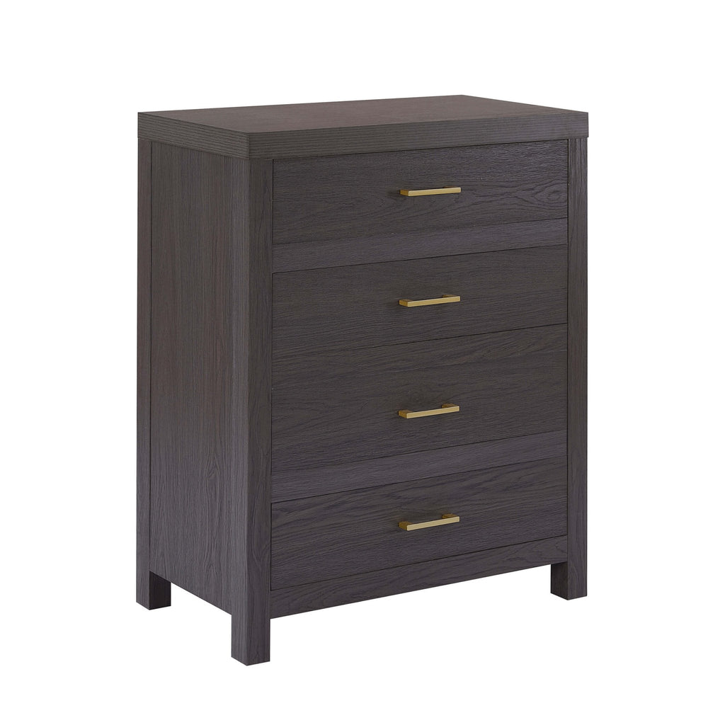Dusklia - Piper 4 Drawer Chest - Dark Wood