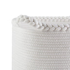 Dusklia - Plait Rope Storage Basket - Off White/Black