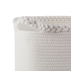 Dusklia - Plait Rope Storage Basket - Off White/Natural