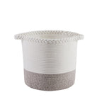 Dusklia - Plait Rope Storage Basket - Off White/Natural