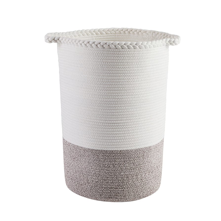 Dusklia - Plait Rope Storage Basket - Off White/Natural