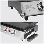 Plancha au gaz REVO Brasa – 3 brûleurs 7,5 kW – Acier noir – Butane/Propane