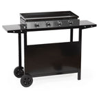 Plancha à gaz REVO Palma – 4 brûleurs 8 kW avec chariot à roulettes – Plaque en acier émaillé