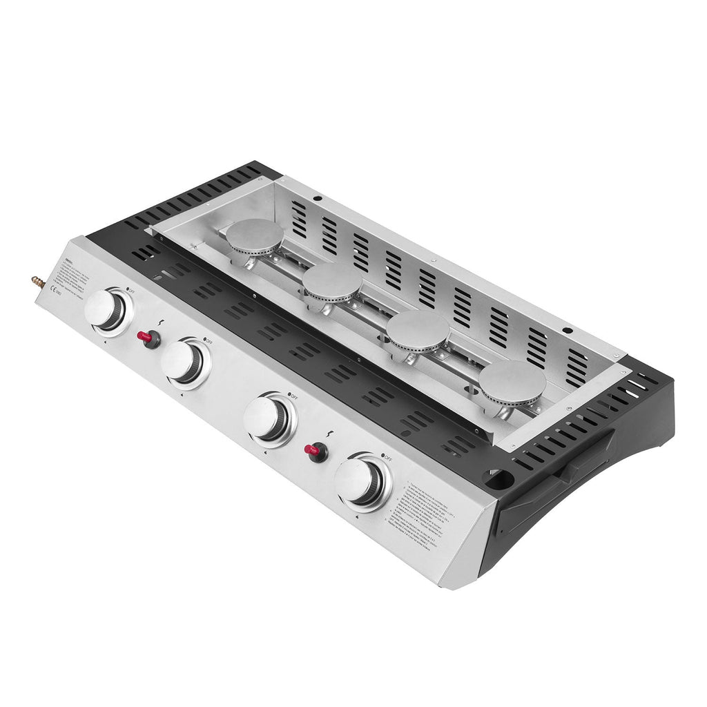 Plancha au gaz REVO Valencia – 4 brûleurs 10 kW Butane/Propane avec plaque en acier émaillé