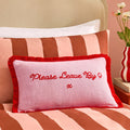 Dusklia - Please Leave By 9 Tufted Cushion Cover - Pink/ Red