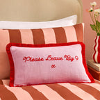 Dusklia - Please Leave By 9 Tufted Cushion Cover - Pink/ Red
