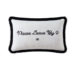 Dusklia - Please Leave By 9 Tufted Cushion Cover - Natural/ Black