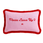 Dusklia - Please Leave By 9 Tufted Cushion Cover - Pink/ Red