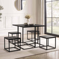 Dusklia - Polly Space Saving Dining Table and Chairs - Black
