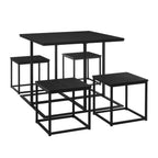 Dusklia - Polly Space Saving Dining Table and Chairs - Black